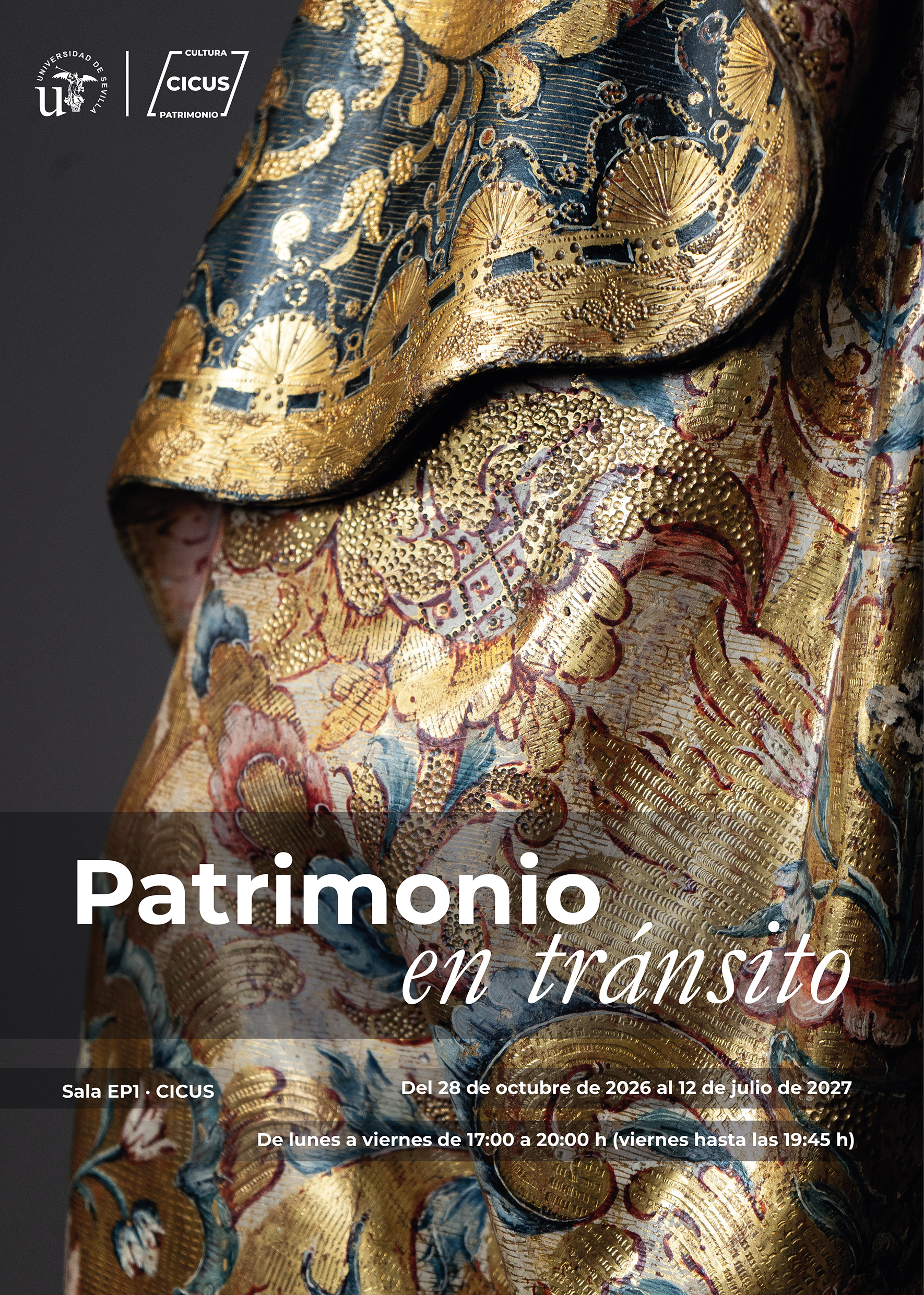 Cartel de la exposición: Patrimonio en Tránsito