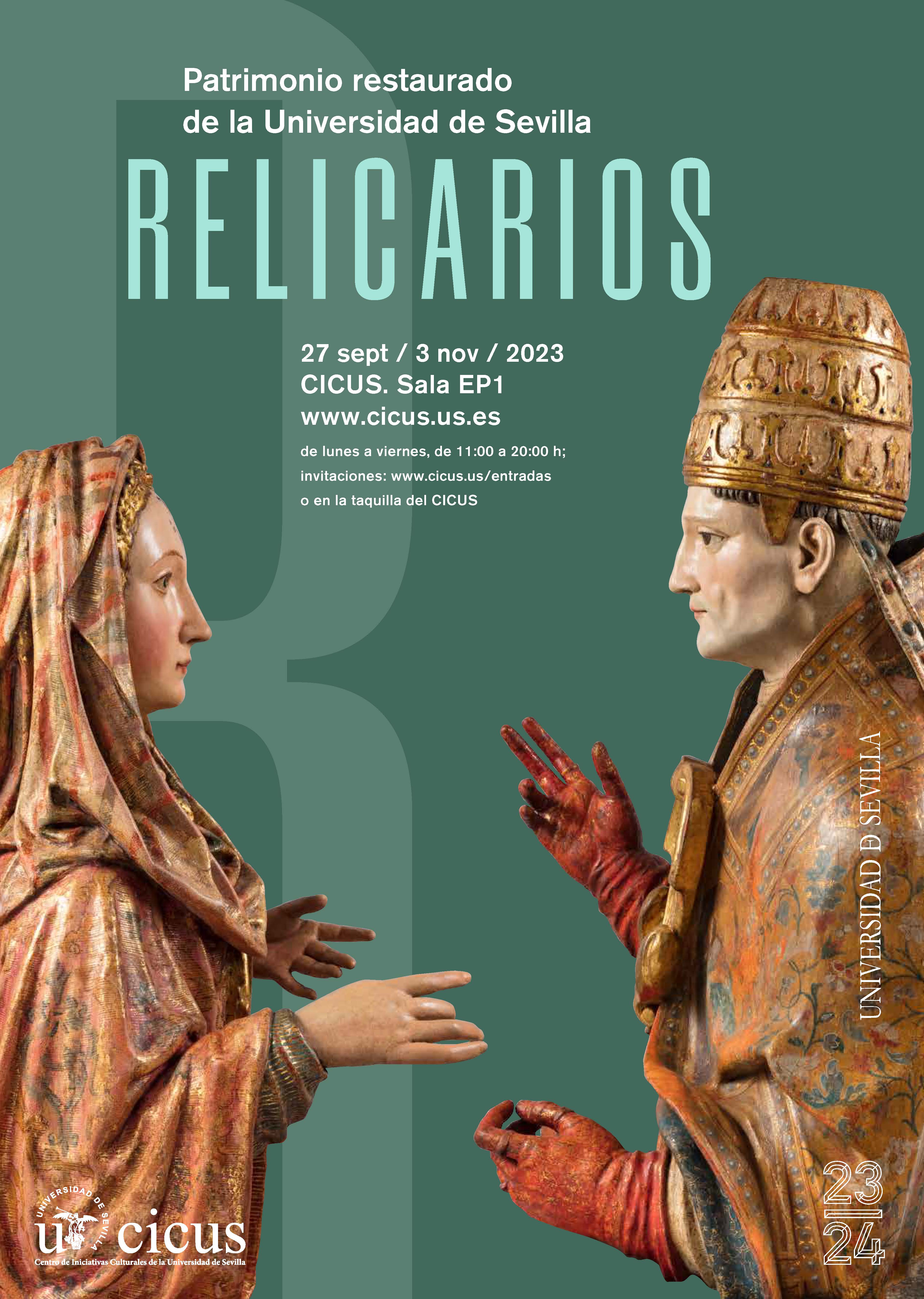 Cartel de la exposición Relicarios