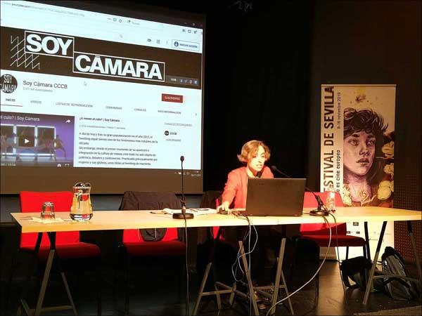 Ingrid Guardiola durante su intervención en el seminario 'Por un cine sin límites. Imágenes para tiempos eléctricos'