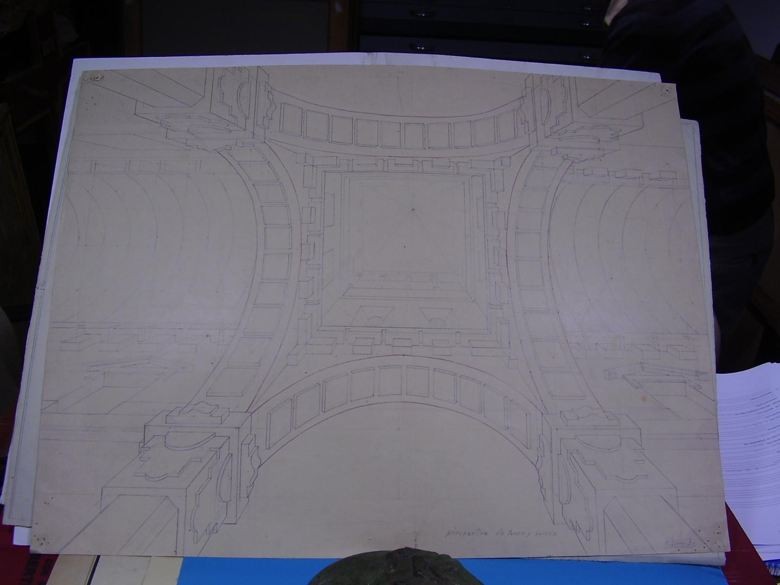 Perspectiva de torre y bóveda