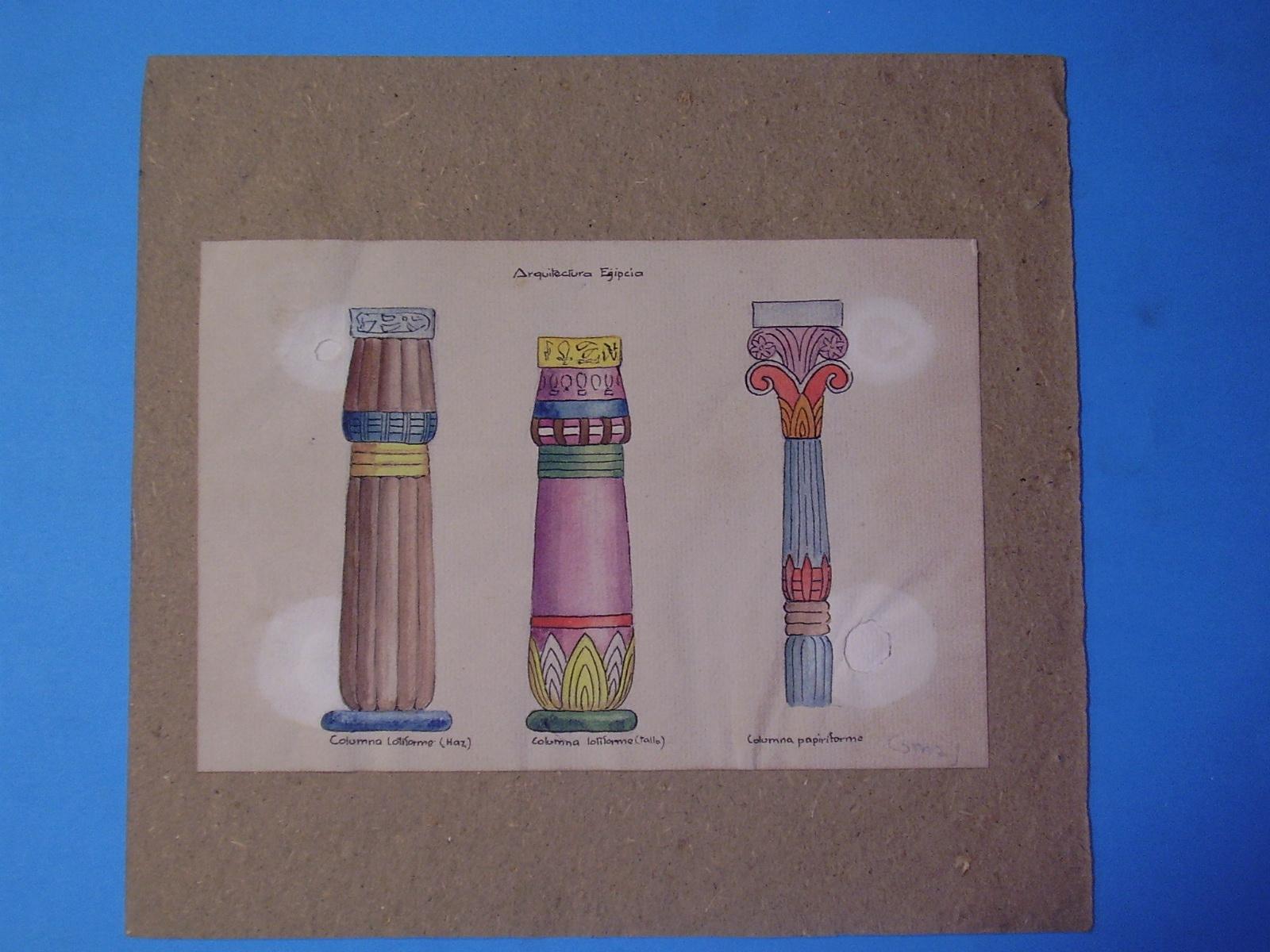 Columnas y capiteles egipcios