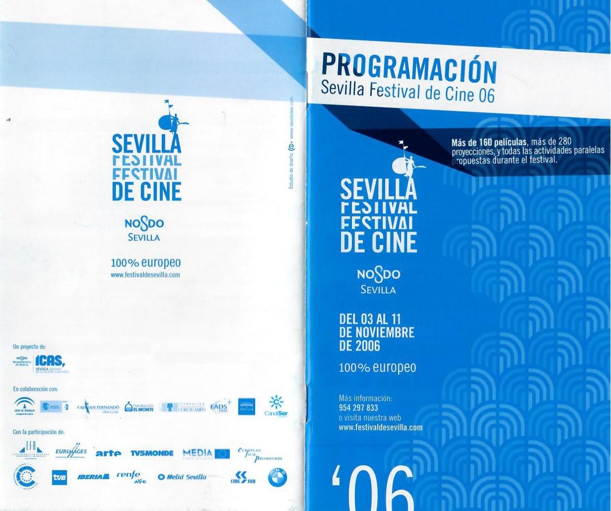 Folleto con la programación del Festival de Cine de Sevilla