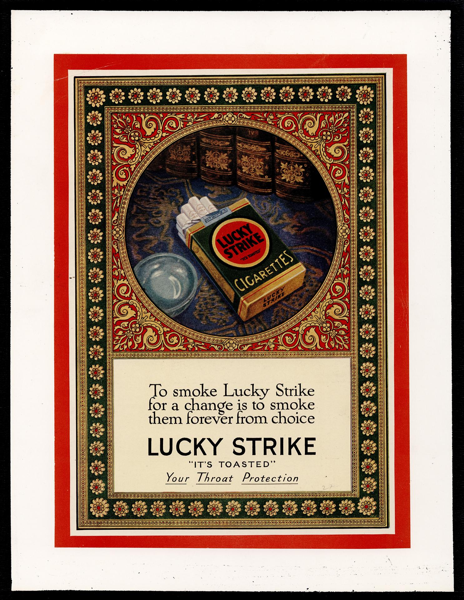 Cartel publicitario Lucky Stike 