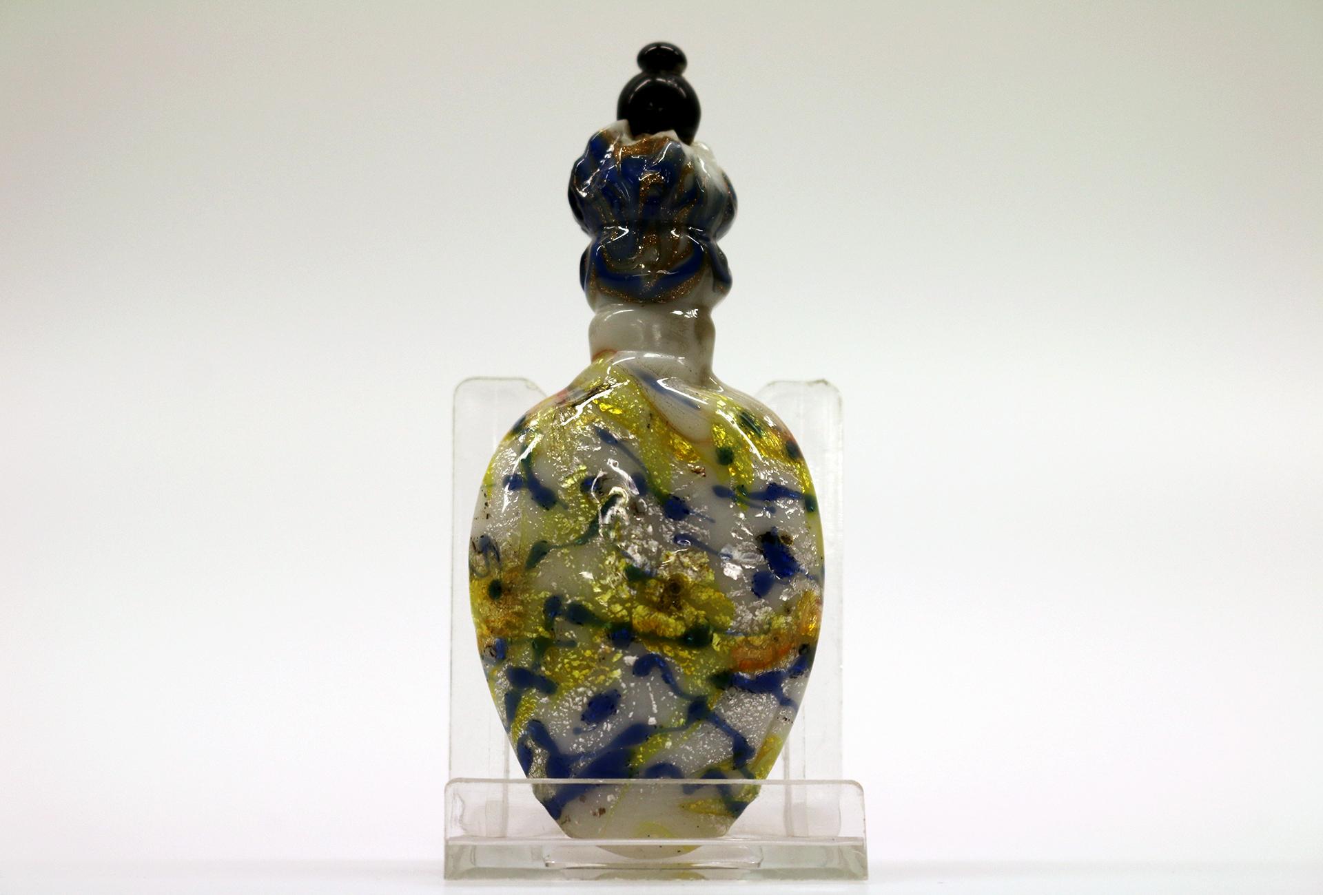 Tabaquera para rapé vidrio de Peking pintado