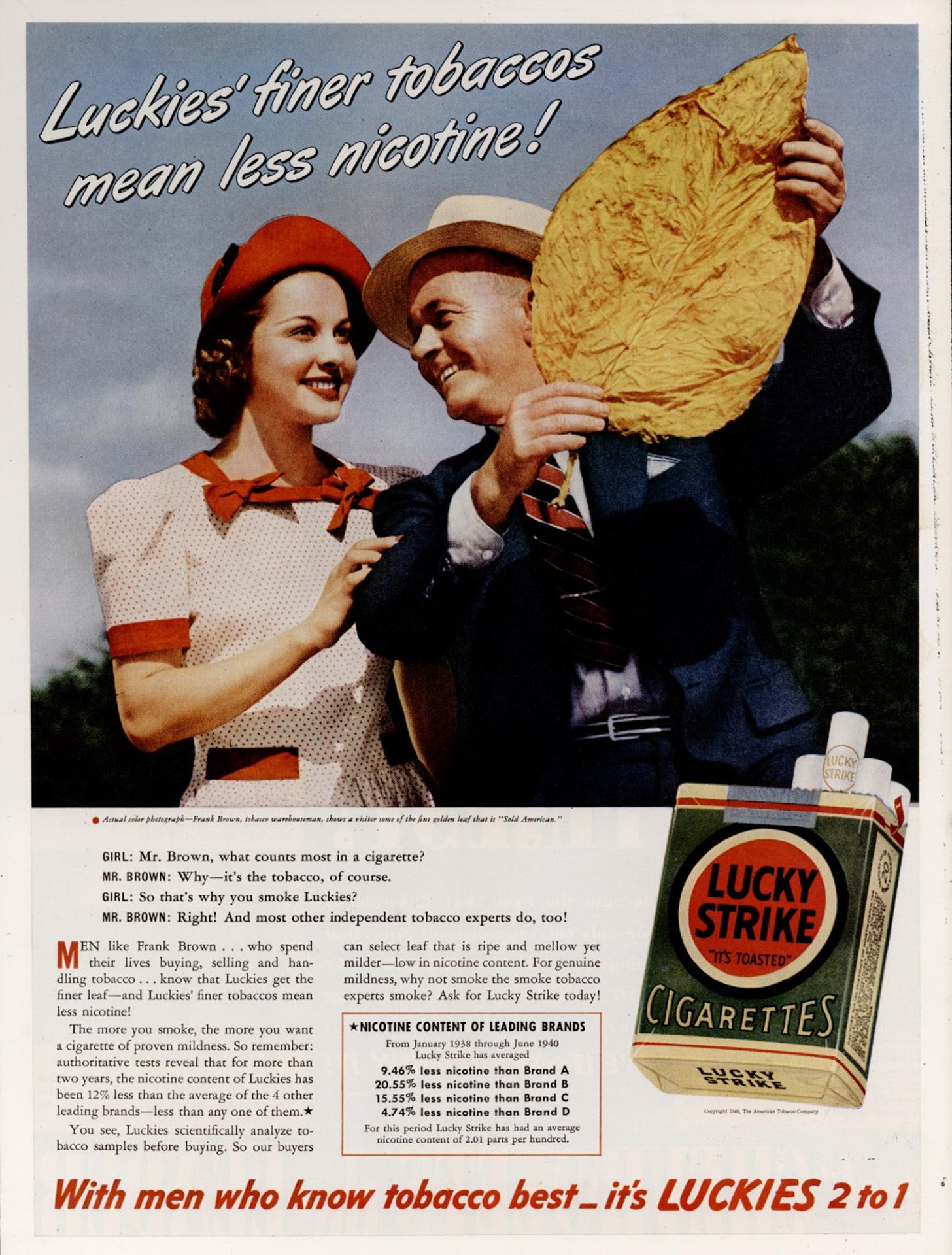 Anuncio publicitario Lucky Strike (1940)